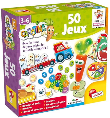 Lisciani Carotina Coffret 50 Jeux Éducatifs 3-6 Ans