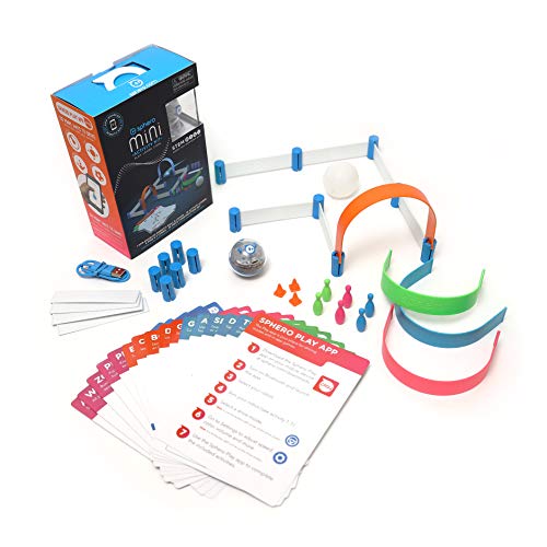 Sphero Trousse d'activités Mini Balle Commandée par Application avec Trousse de Construction de 55 pièces pour l'Apprentissage STIM, Jeu, Apprentissage et Codage, 5 Ans et Plus